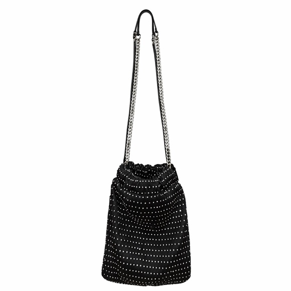 Zara Handbags - Zara Diamond Beaded Drawstring Bag